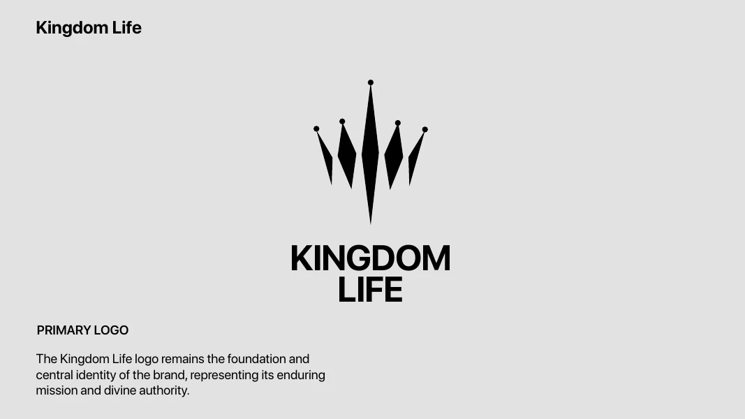Kingdom Life primary logo: crown above the KINGDOM LIFE wordmark