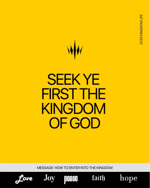 Seek ye first the kingdom of God scripture post on gold