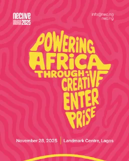 Pink theme poster: Powering Africa Through Creative Enterprise
